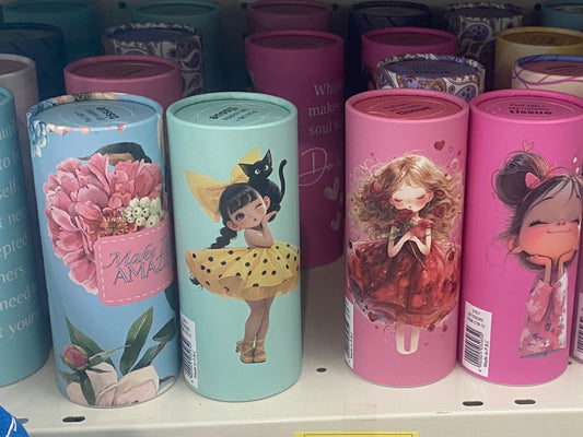 Car Round Tissue Boxes - Assorted 16cm H (50x Tissues per box)