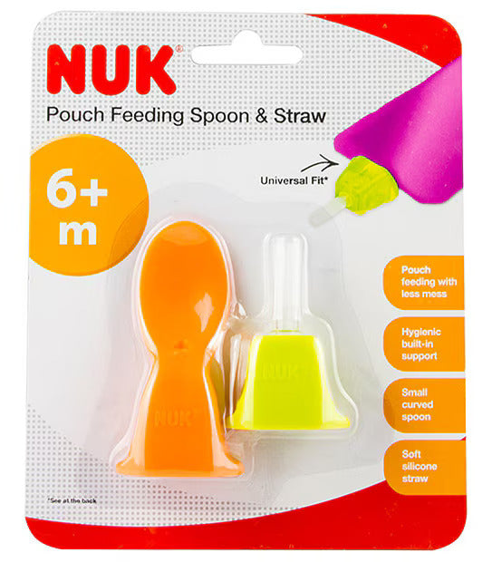 NUK Pouch Feeding Spoon Straw Set