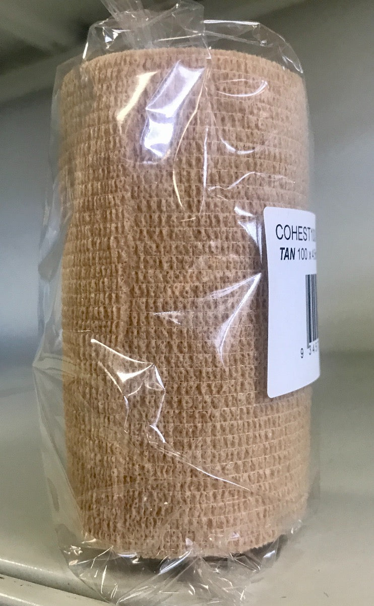 TAN 100 x 4.5 - Cohesive Retention Tape