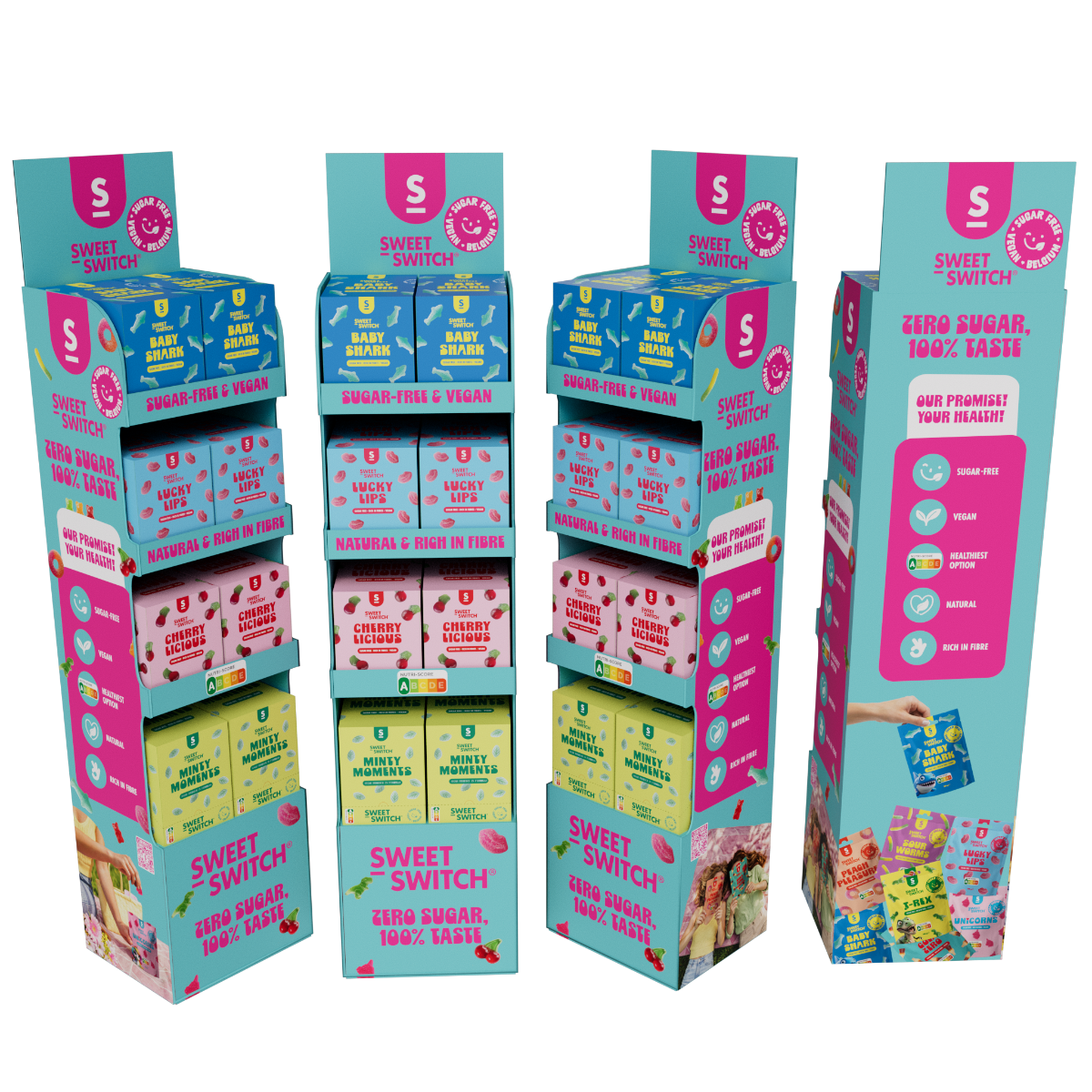Sweet Switch Stand with 80 packets lollies