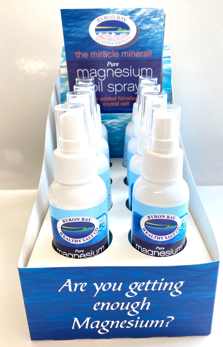 Box of 8, Magnesium OIL SPRAY with Himalayan Crystal Salt, 100ml