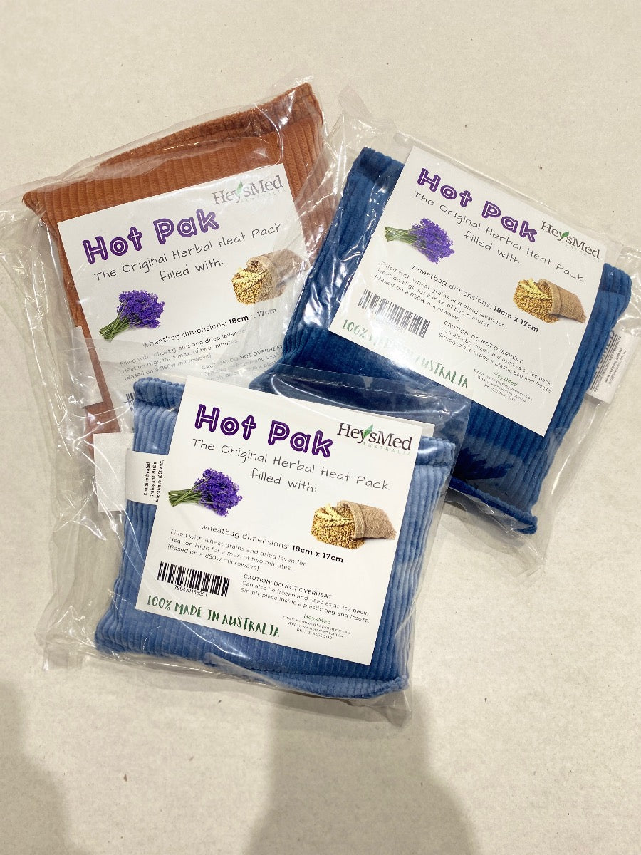 SMALL 100% Wheat Hot Pack scented with French Lavender - Assorted colours
