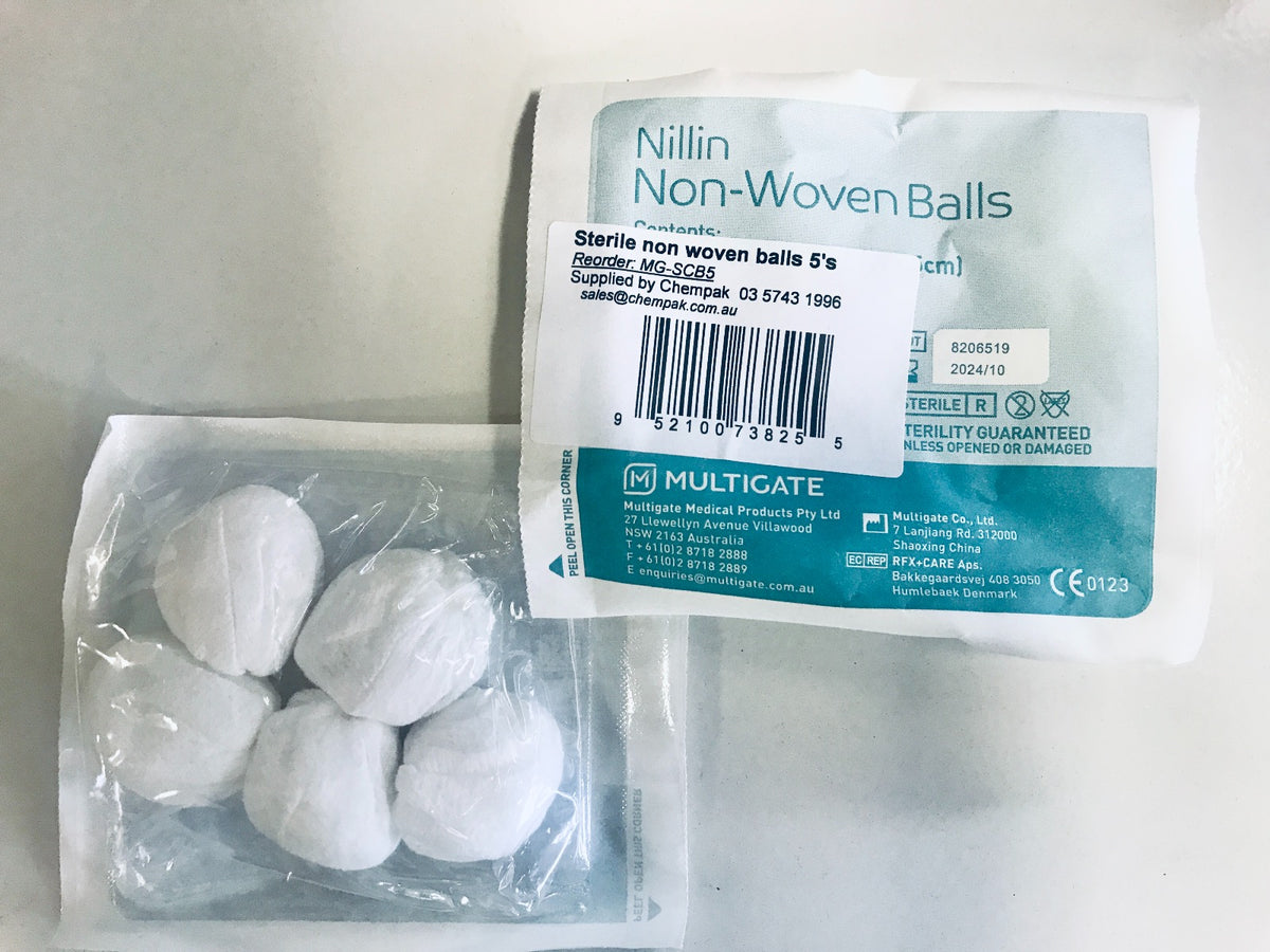 Mgate Sterile NonWov Balls 5's
