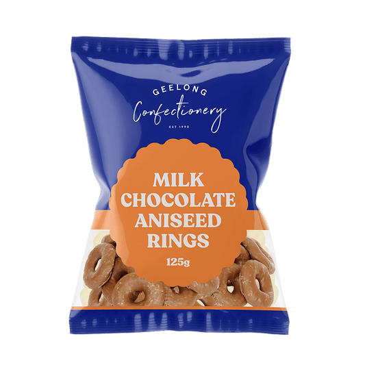 Milk Chocolate Aniseed Rings 125gm