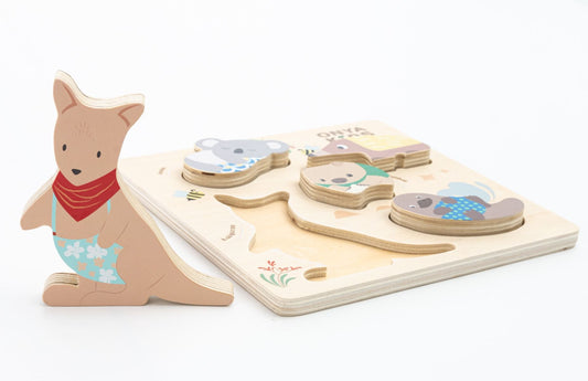 Wooden Aussie Animal Puzzle (Stacking Toy) Onya Kids