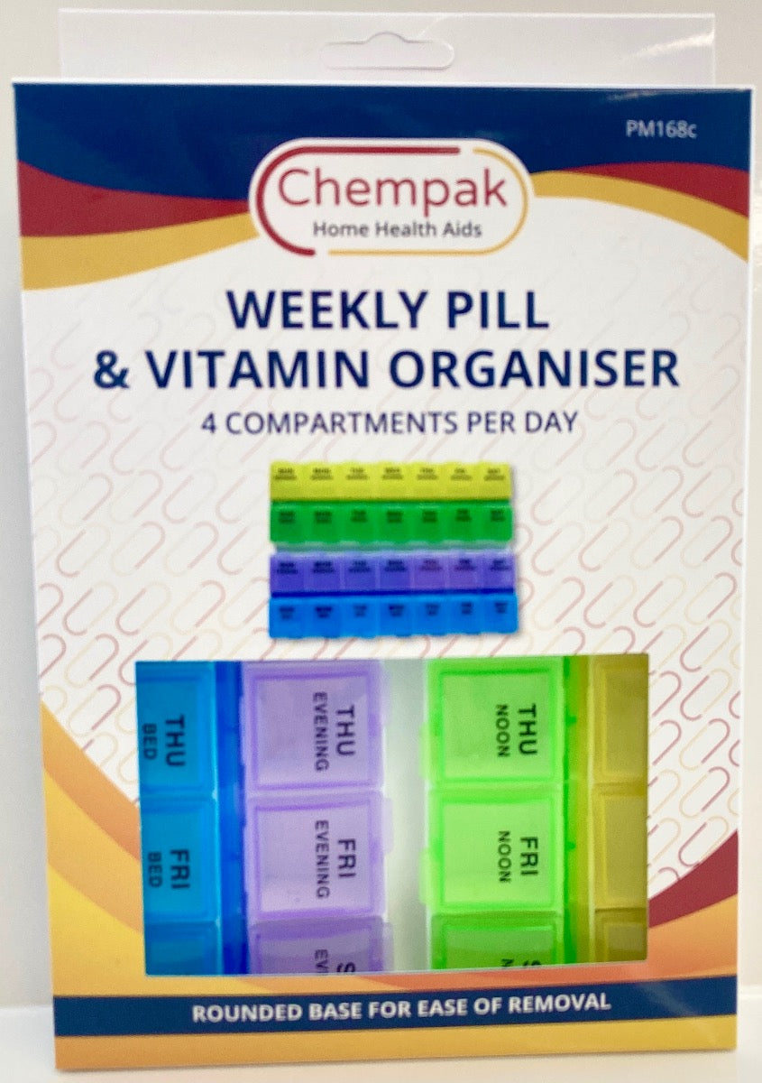 PM168c - 4 TIMES DAILY - Weekly Organisor - lge pods