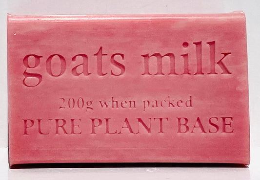 Box of 8 BULK, RASPBERRY GOAT MILK Pure Plant Oil Soap