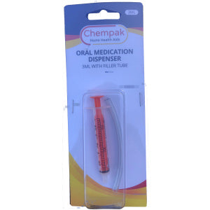 3ml, Oral med dispenser with filler tube PS403
