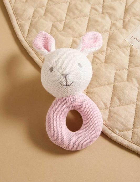 Knitted Bunny rattle