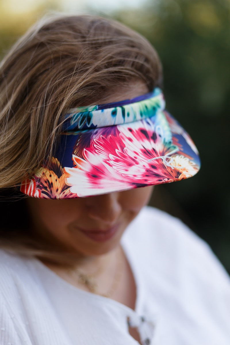 Flamingo Print Visor (ONE SIZE)