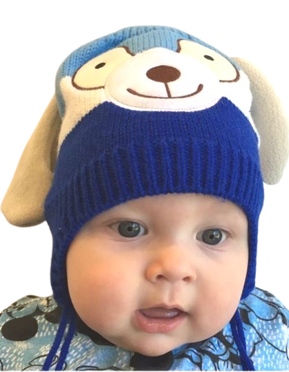 Blue Puppy Beanie (INFANT)
