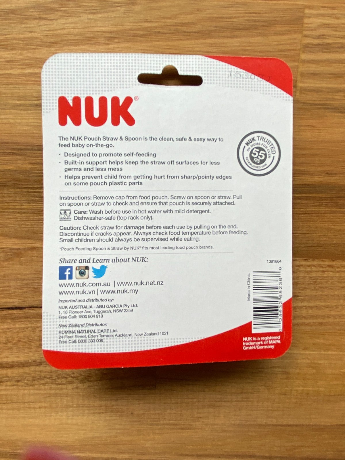 NUK Pouch Feeding Spoon Straw Set