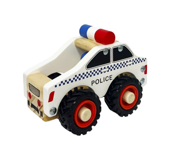 Wooden Police Car in a box