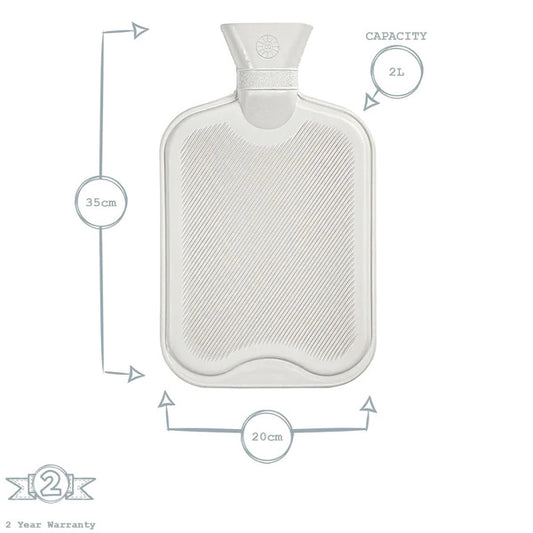 Hot Water BOTTLE ONLY - 2 Litres - Cream