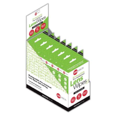 144 Biodegradable Pre-moistened ZEE VISION Lens Wipes with anti-fog (Box of 6)