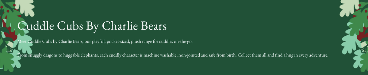 Cuddle Cubs (by Charlie Bears)