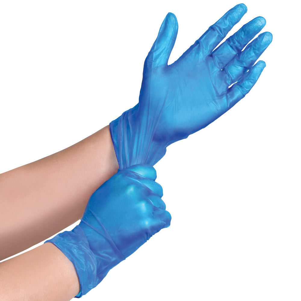 S - Vinyl (10) Premium Blue Powder Free Gloves (Restock)