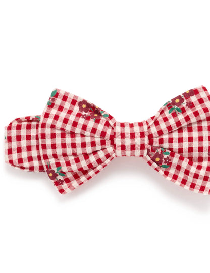 Festive Gingham Bow Headband