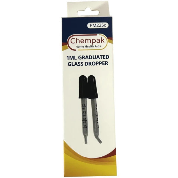 Glass Medicine Droppers 2 Pack