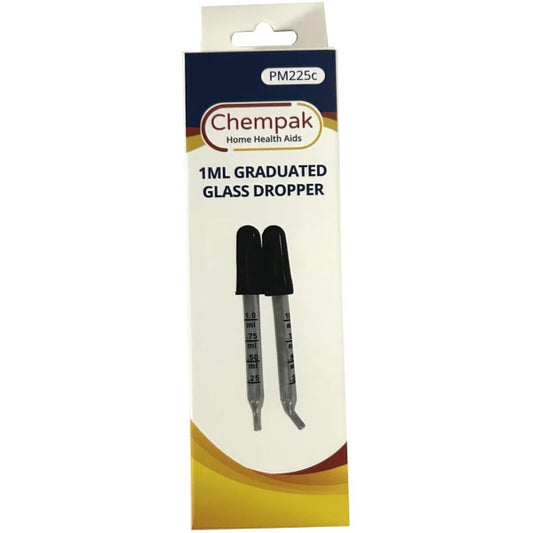 Glass Medicine Droppers 2 Pack