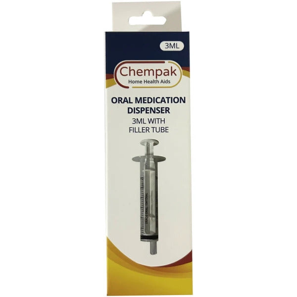 3ml, Oral med dispenser with filler tube