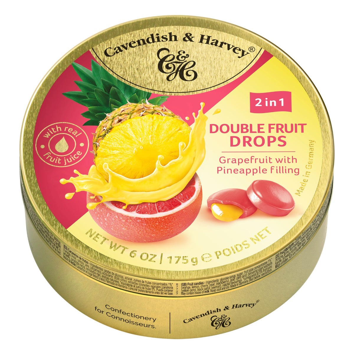 Grapefruit with Pineapple Filling Drops 175g