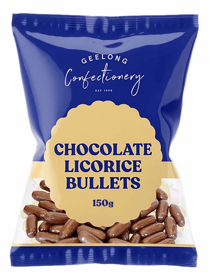 Chocolate Liquorice Bullets, 150g
