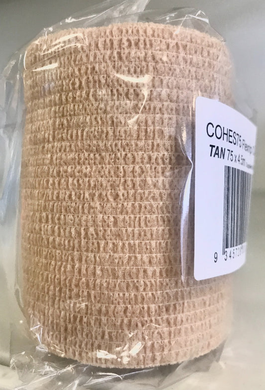 TAN 75 x 4.5m - Cohesive Retention Tape