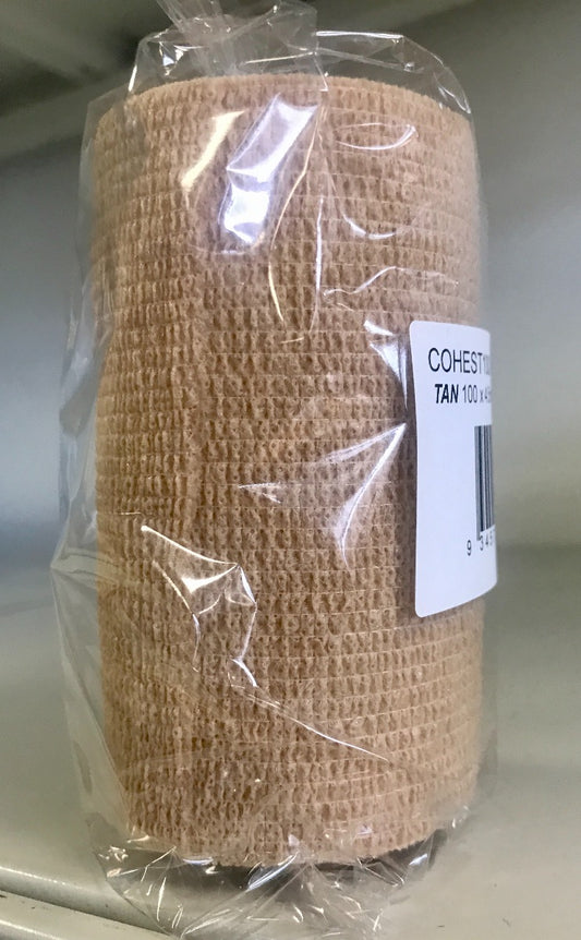 TAN 100 x 4.5 - Cohesive Retention Tape