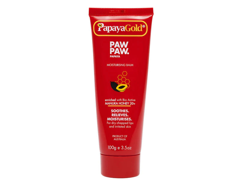 (Pack of 12) 100mg Balm Paw Paw With Manuka Honey, Papaya Gold