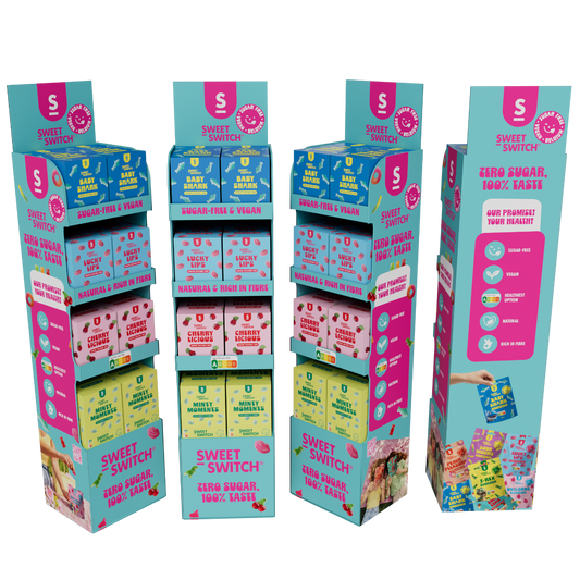 Sweet Switch Stand with 80 packets lollies