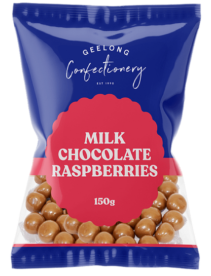 Milk Chocolate Raspberries, 150g