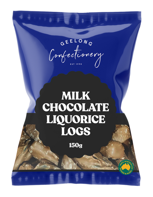 Milk Chocolate Liquorice Logs 150g