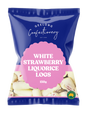 White Strawberry Liquorice Logs 150g