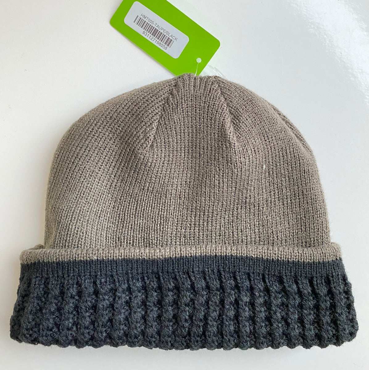 Reversible Beanie - TAUPE/BLACK