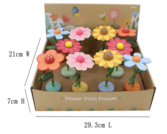 Wooden Flower Press Toy (Box of 10)