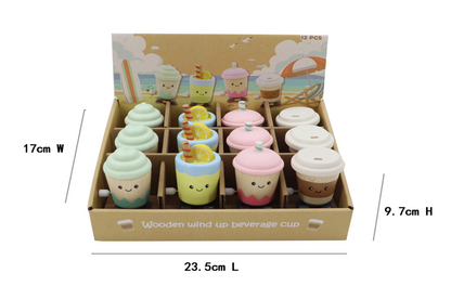 Wooden Wind Up Beverage Cup (Box of 12)