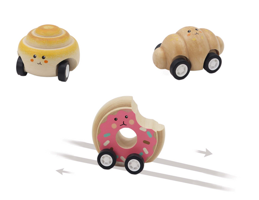 Wooden Pull Back Bakery (Box of 9)