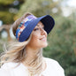 WIDE Navy Flamingo Visor (ONE SIZE)