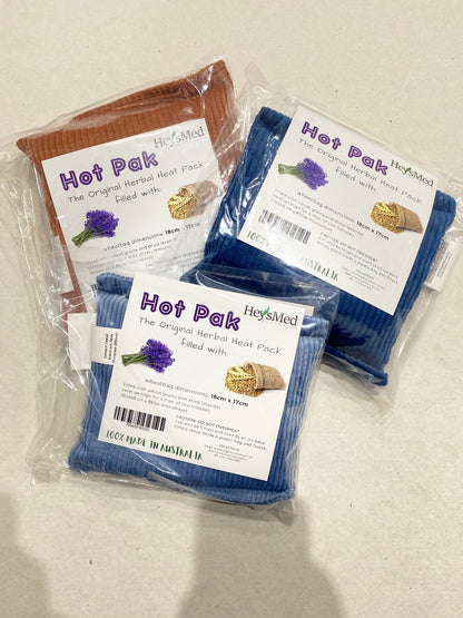 SMALL 100% Wheat Hot Pack scented with French Lavender - Assorted colours