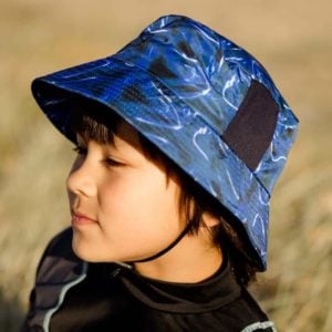 Blue Wave - Microfibre Bucket Hat (Sizes +)