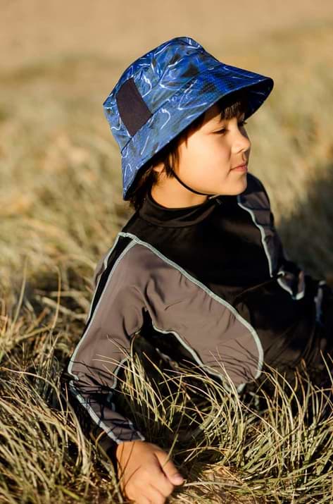 BLUE WAVE Microfibre Bucket Hat - SMALL