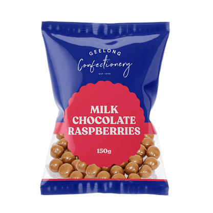 Milk Chocolate Raspberries, 150g