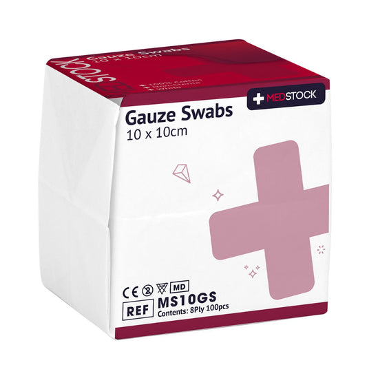 10x10cm, GAUZE SWABS NON STERILE 8 PLY 100pcs