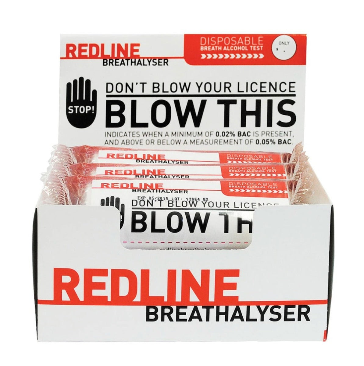 RedLine Breathalyser, Disposable Breath Alcohol Test 0.02% BAC