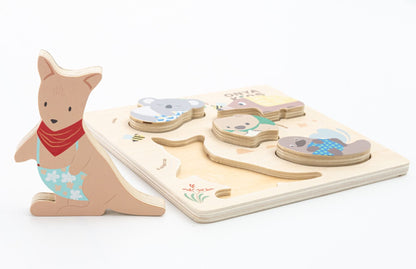 Wooden Aussie Animal Puzzle (Stacking Toy) Onya Kids