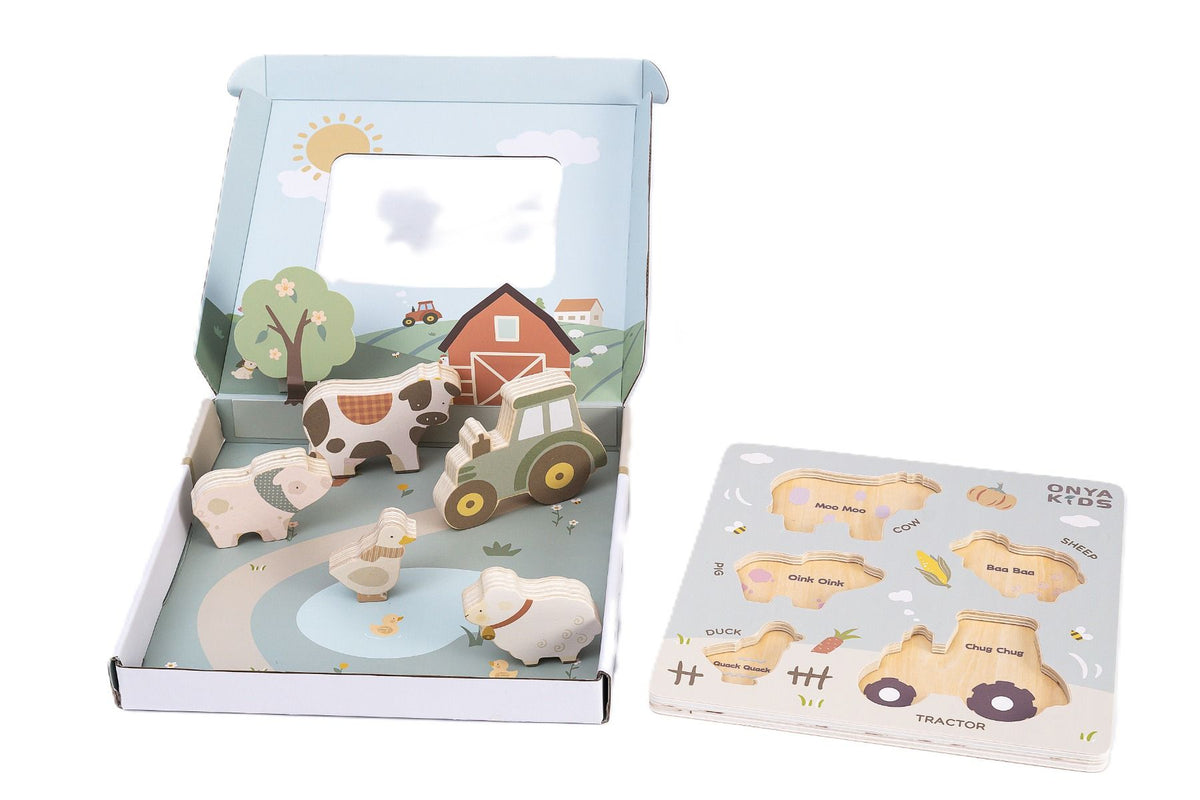 Wooden Farm Puzzle, Onya Kids
