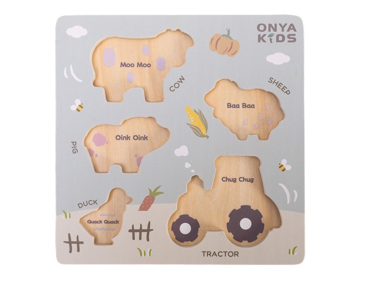 Wooden Farm Puzzle, Onya Kids