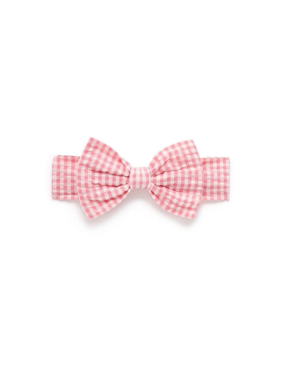 Gingham Bow Headband