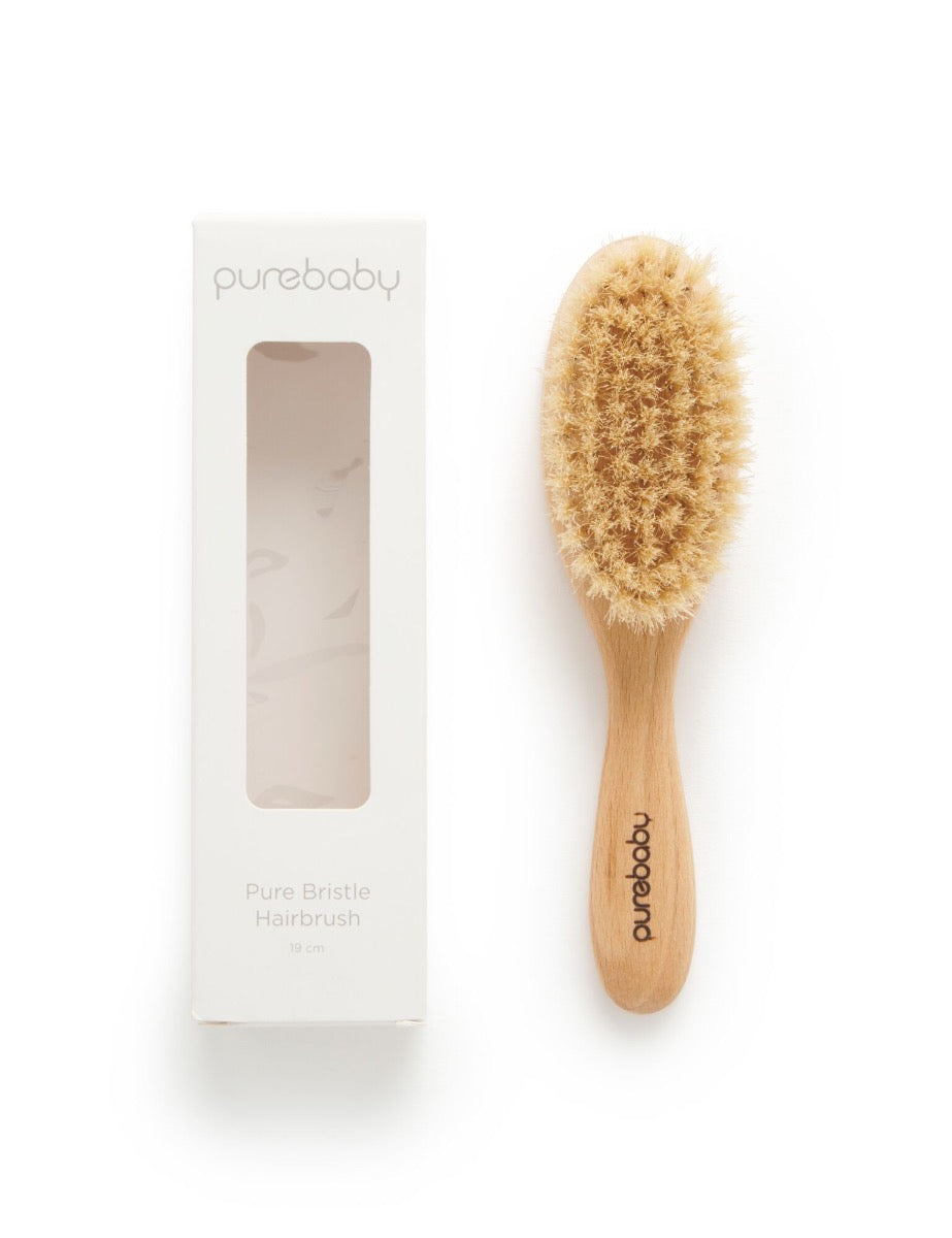 Purebaby Natural Goat Hair Brush w box